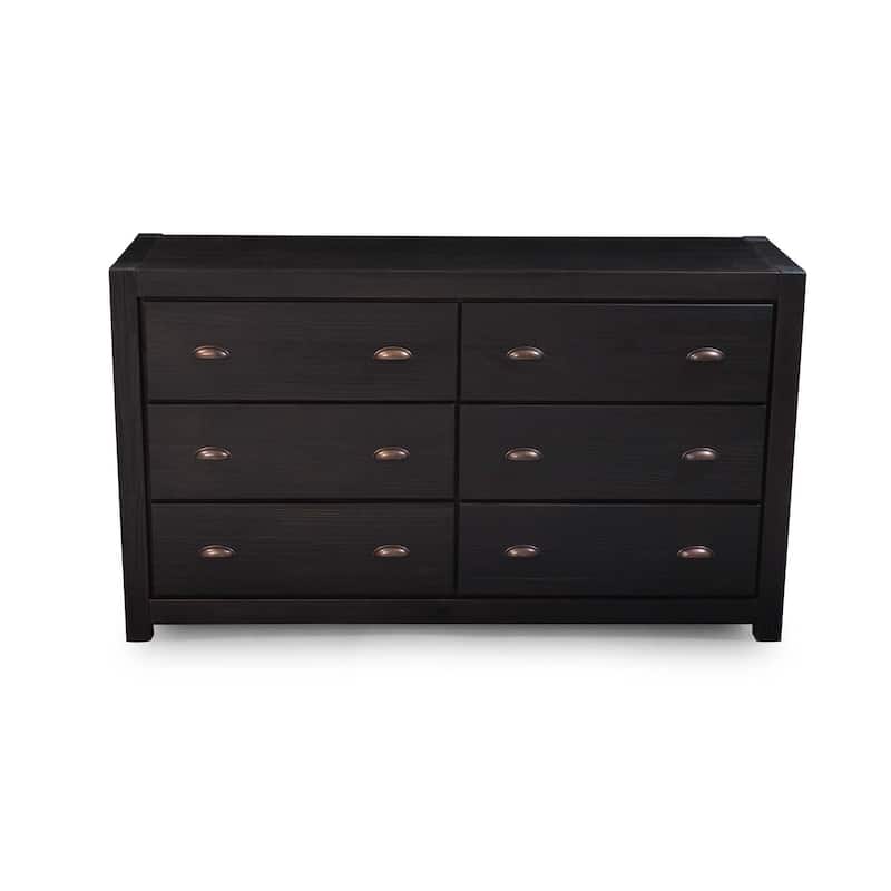 Grain Wood Furniture Montauk 6-drawer Dresser - Farmhouse Black