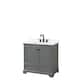Option Dark Gray, Black Trim, White Quartz Top