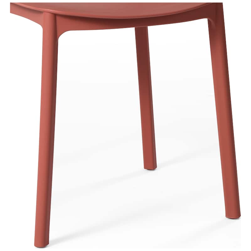 Frond and Form Outdoor Patio Stacking Dining Side Chair (Set of 2)
