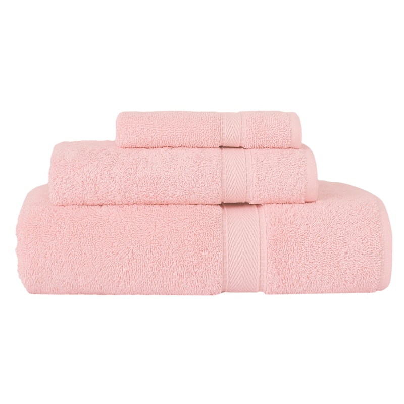 Authentic Hotel and Spa Turkish Cotton 3-piece Towel Set - Pink
