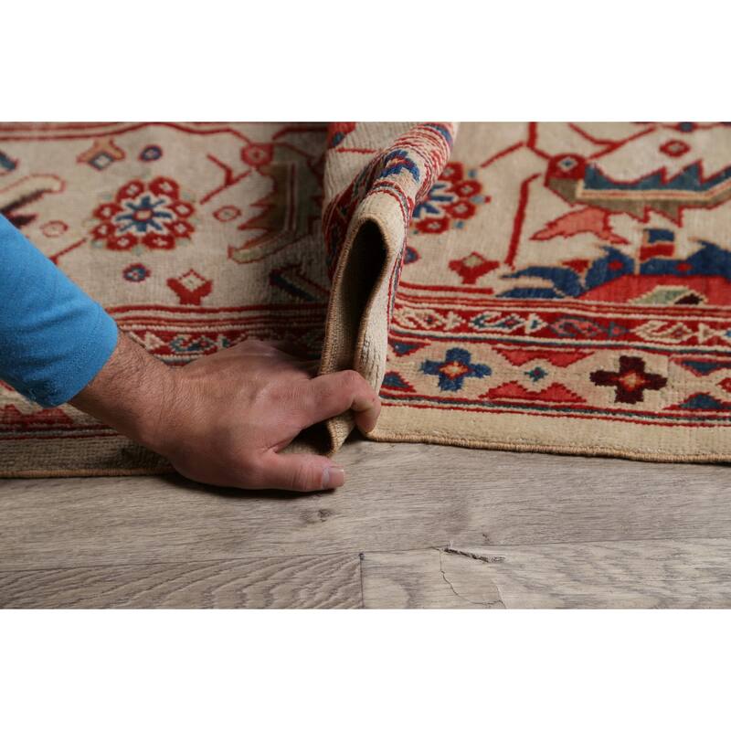 Pre-1900 Vegetable Dye Sultanabad Ziegler Persian Area Rug Handmade - 13'6" x 23'6"