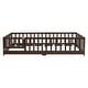 preview thumbnail 110 of 173, Toddler Floor Bed with Fence and Door, Montessori Platform Floorbed with Safety Guardrails for Children Boys Girls Kids Playroom