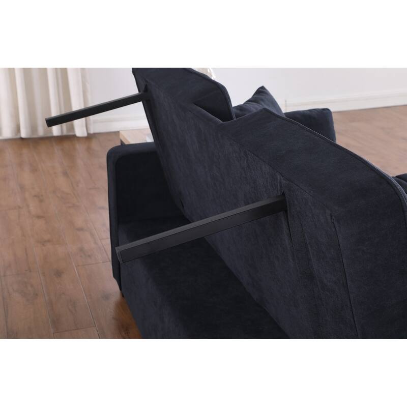 Cody II 70"W Convertible Sleeper Loveseat with Dropdown Console, Cup Holders, Charging Ports, Pocket, and Pocket Coil Seating