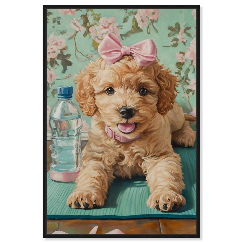 Goldendoodle Dainty Yoga Canvas by Art Remedy - Black - 20" x 30"