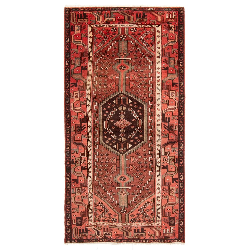 ECARPETGALLERY Hand-knotted Andelz Red Wool Rug - 3'3 x 6'9