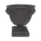 preview thumbnail 16 of 15, Simba Roman Lionhead Accents Chalice Lightweight Concrete Garden Urn Planter by Christopher Knight Home
