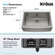 preview thumbnail 6 of 11, KRAUS Standart PRO Stainless Steel 30 in 1-Bowl Farmhouse Kitchen Sink