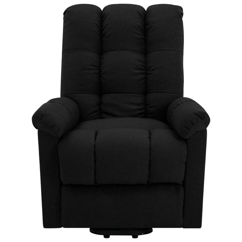 vidaXL Power Lift Massage Recliner Black Fabric - 29.9" x 36.2" x 40.2"