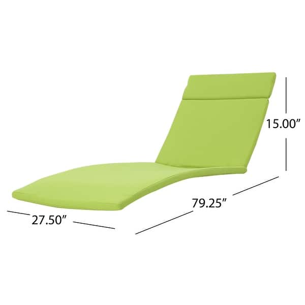 dimension image slide 8 of 12, Salem Outdoor Chaise Lounge Cushion by Christopher Knight Home