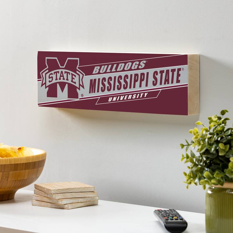 Mississippi State University Wooden Tabletop Mantel Shelf Sign - 5" x 18"