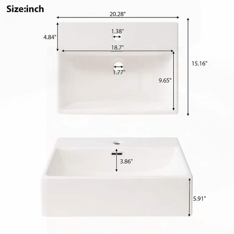 Bathroom Vanity with Ceramic Sink