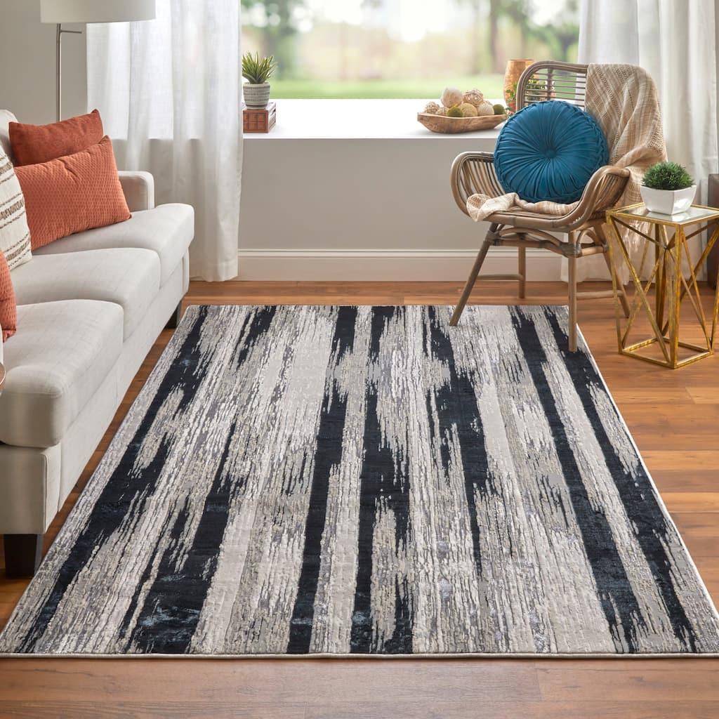 Grand Bazaar Orin Machine Made Abstract Modern Area Rug