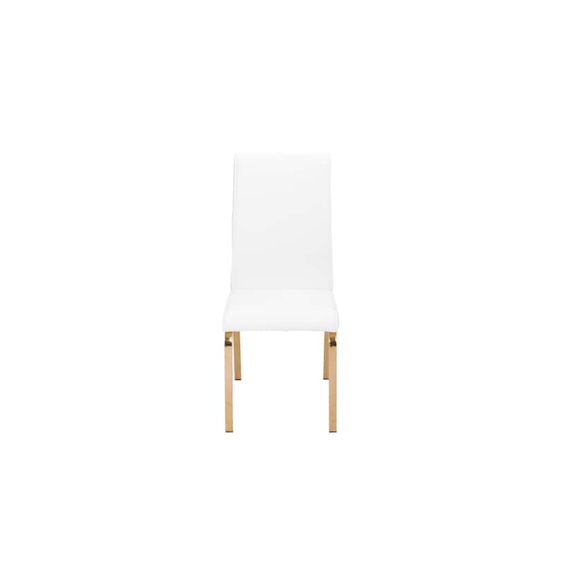 Best Quality Furniture Dining Side Chair Gold Legs (Set of 2)