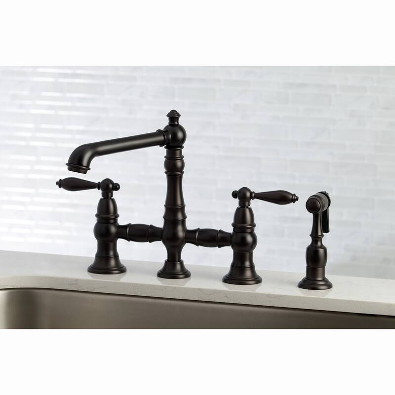 Kingston Brass English Country Kitchen Faucet with Side Sprayer
