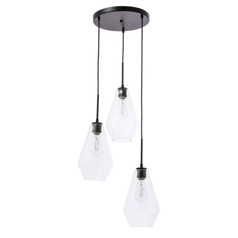 Gerald 3-light Modern Elongated Glass Hanging Pendant
