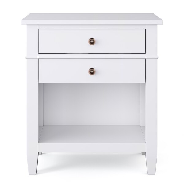 WYNDENHALL Sterling SOLID WOOD 24 inch Wide Bedside Nightstand