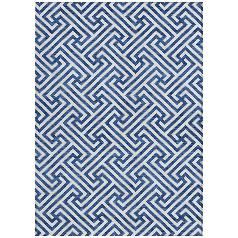 HomeRoots Geometric Transitional Rectangle Outdoor Rug