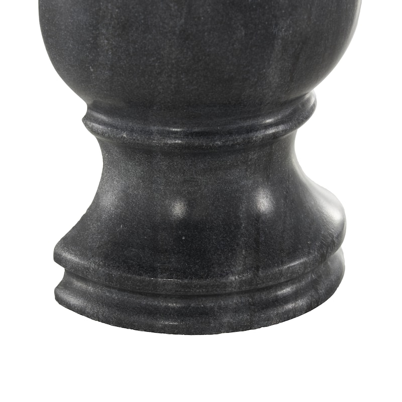 Black or White Marble Sleek Orb Globe Decorative Bookends (Set of 2)