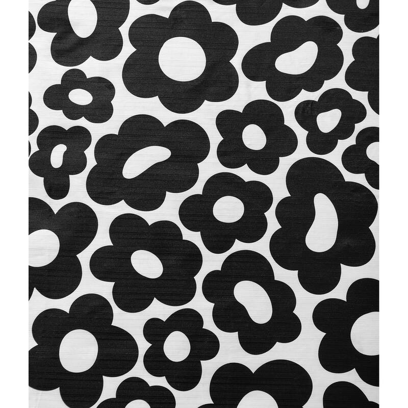 DESIGN STUDIO Printed Polyester Canvas Shower Curtain