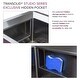 preview thumbnail 7 of 9, Transolid 15-in x 15-in x 9-in Undermount Stainless Kitchen/Bar Sink, SinkPocket, Grid, Strainer - 15-in x 15-in x 9-in