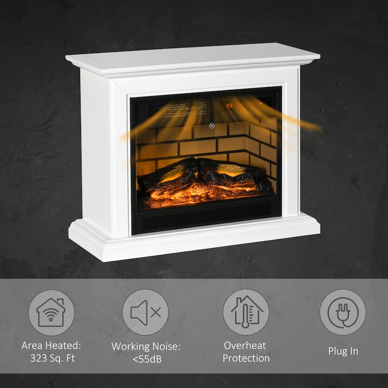 31" Electric Fireplace with Dimmable Flame Effect and Remote Control