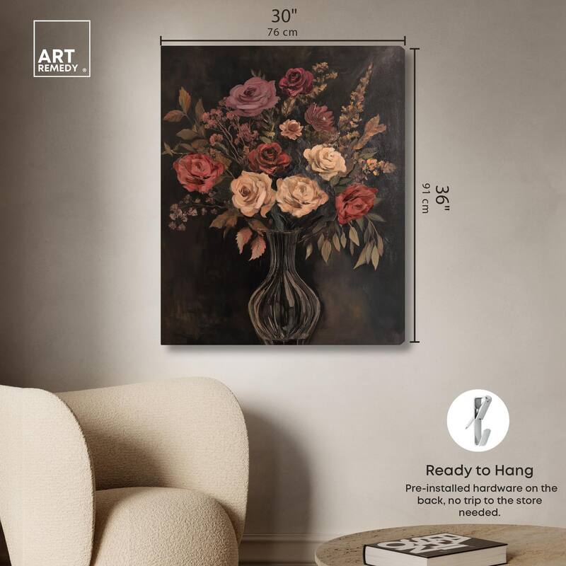 Smoldering Bouquet Canvas by Art Remedy, Gallery Wrapped