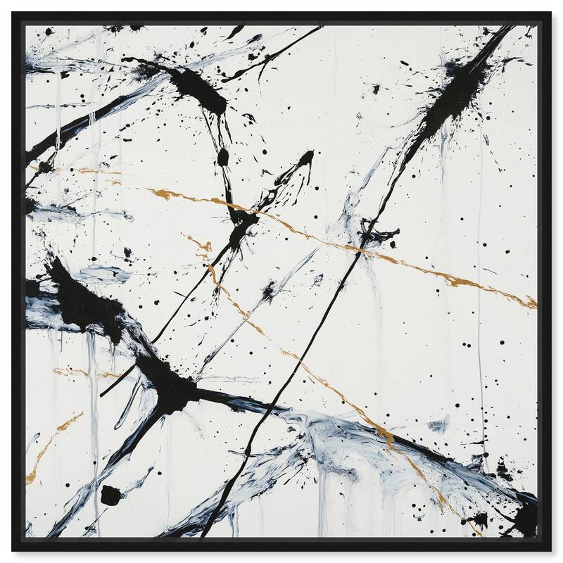 Splintered Impact I Canvas by Art Remedy - 12" x 12" - Black