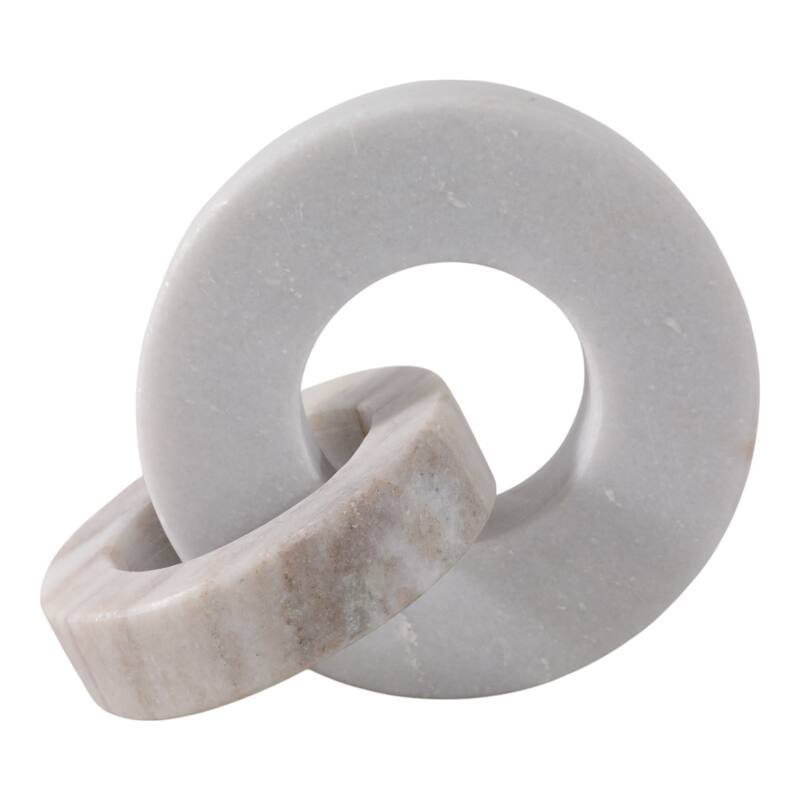 Marble Decorative Object Interlocking Ring Sculpture Modern Statue