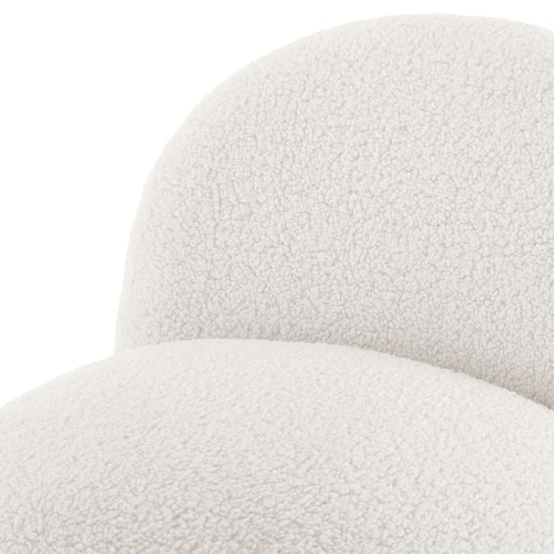 NPD Furniture Zolia Faux Shearling Swivel Accent Chair