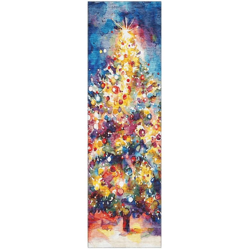 Premium Washable Super Soft Christmas Tree Mayfield Rug