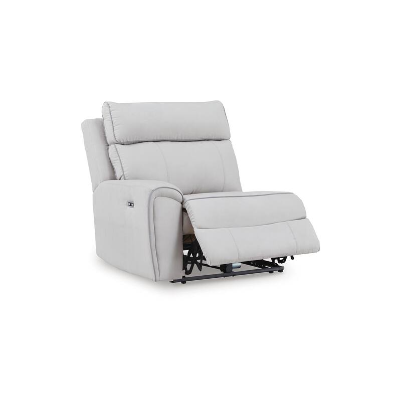 Signature Design by Ashley Grafton Pike Gray 3-Piece Power Reclining Sectional - 97" W x 41" D x 43" H