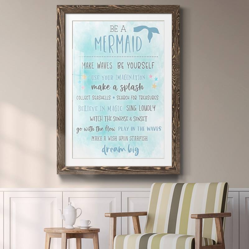 Be a Mermaid-Premium Framed Print - Ready to Hang