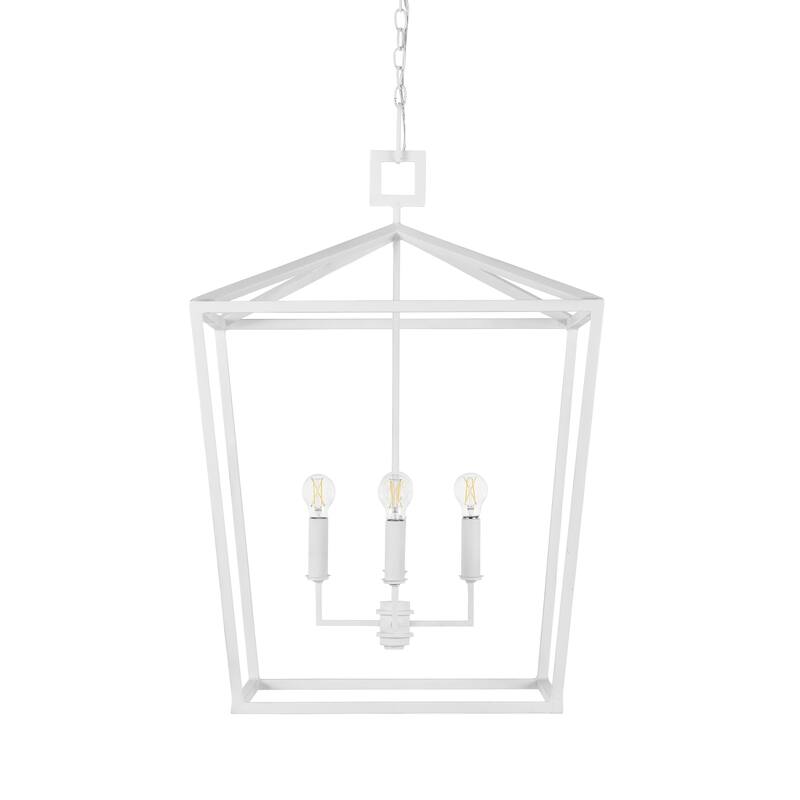 Currey & Company Denison White Grande Chandelier - 48"h x 32"w x 32"d