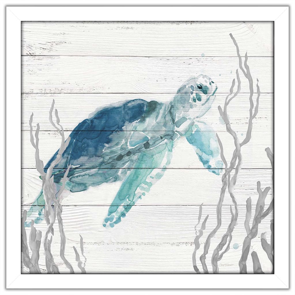 "Aqua Turtle I" by Carol Robinson Print on Acrylic