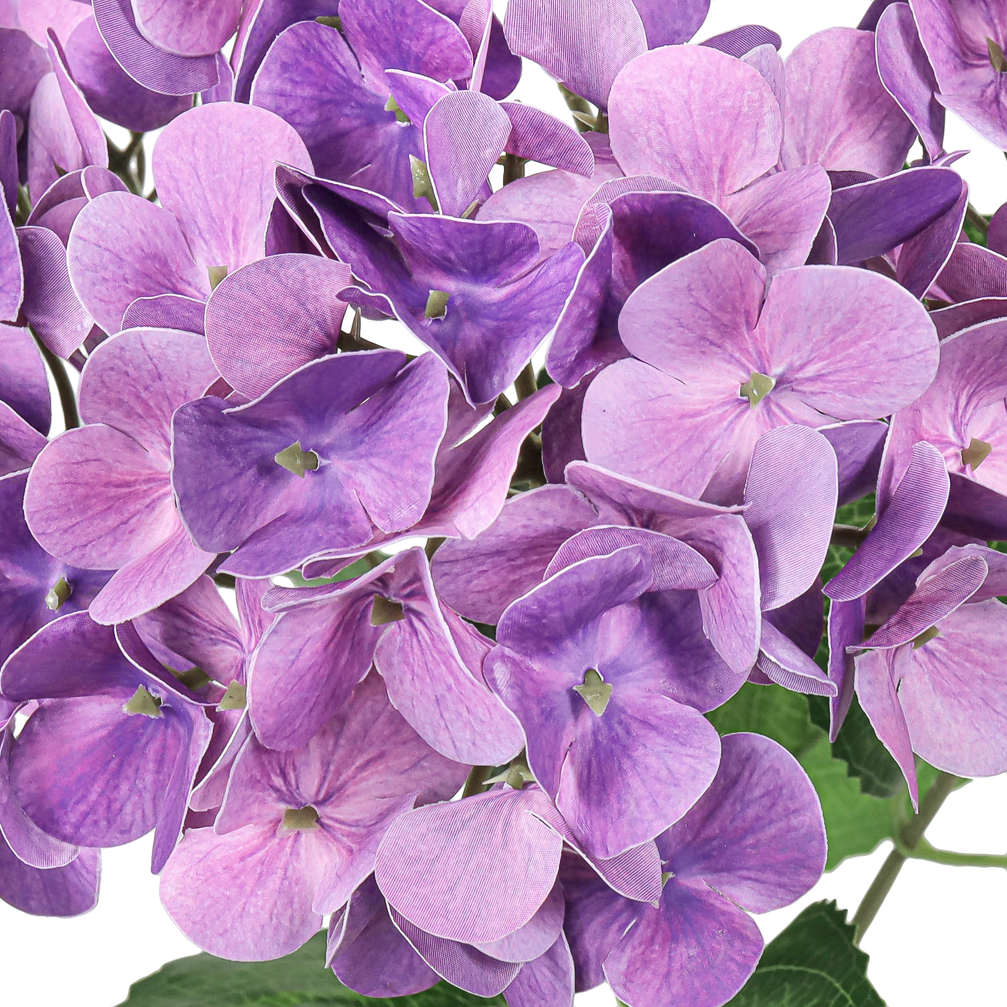 Set of 2 Natural Touch Purple Artificial Hydrangea Flower Stem