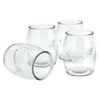 Mason Craft & More 4-piece 24oz Glass Belly Shaped Tumblers - On Sale - Bed  Bath & Beyond - 39011989