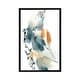 preview thumbnail 4 of 13, iCanvas "Abstract In Blue And Terracotta" by Sophie Rodionov Framed Ebony - 26x18