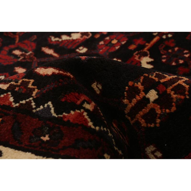 ECARPETGALLERY Hand-knotted Andelz Black, Red Wool Rug - 3'4 x 13'8