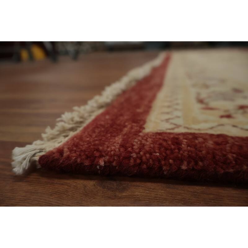 Hand Knotted Oriental 100% Wool Carpet Traditional Floral Oranges & Rust Peshawar Area Rug - 18' 2'' X 11' 8''