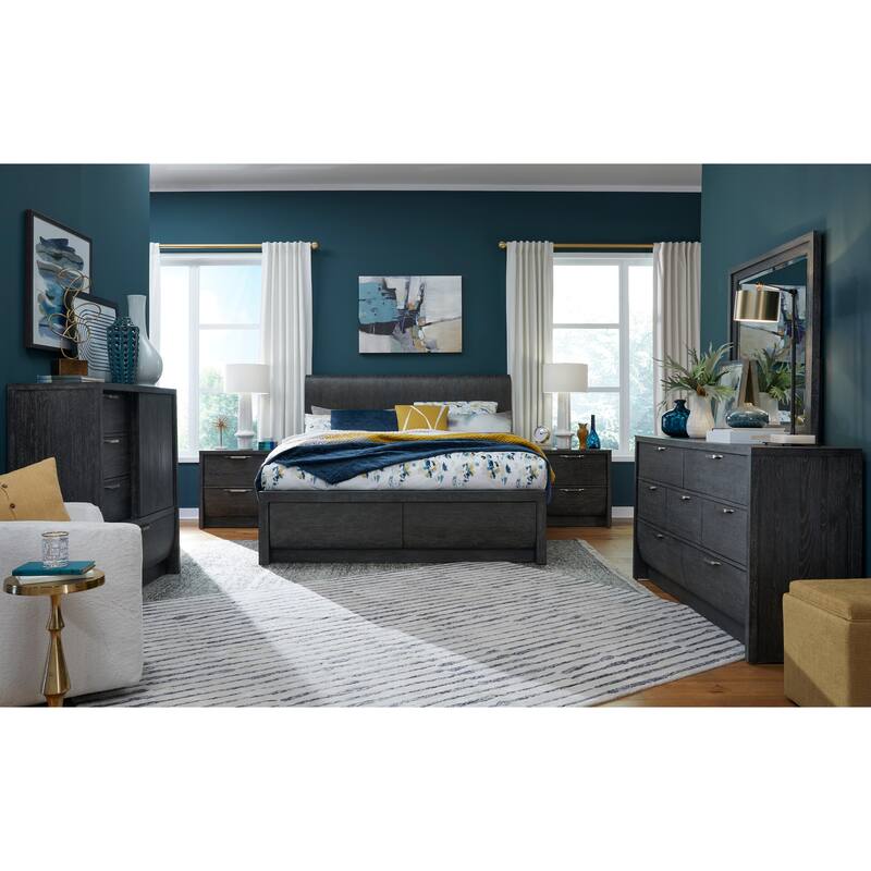 Magnussen Home Kinsley Black Heron Panel Bed