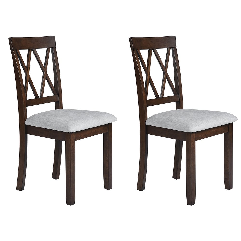 Dining Chairs Set of 2, Upholstered Kitchen Chairs with Solid Wood Legs