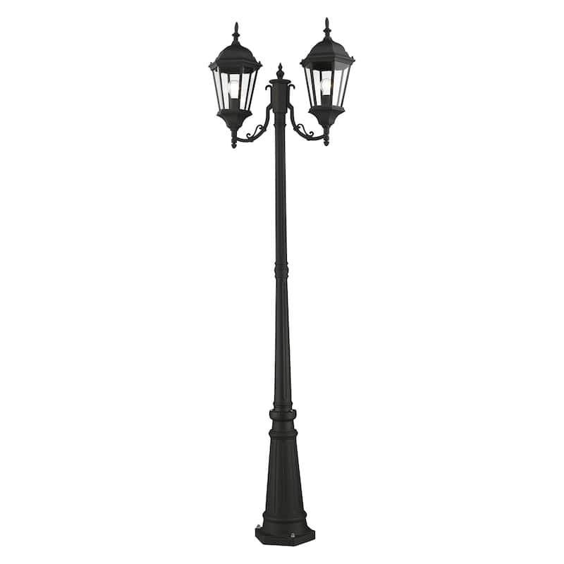 Livex Lighting Hamilton 2 Light 86" Tall Outdoor Multi Head Post Light