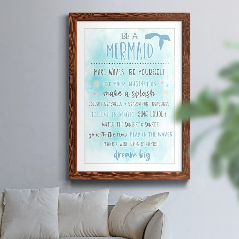 Be a Mermaid-Premium Framed Print - Ready to Hang
