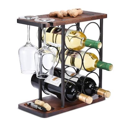 Wine Rack - 13.4"D x 6.2"W x 13.7"H