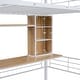preview thumbnail 39 of 40, Modern Metal Frame Loft Bed with Desk and Shelf, Side Ladder