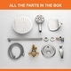 preview thumbnail 20 of 28, Wall Mount Tub Shower Faucet With Hand Shower Rainfall Shower System Set With Tub Spout Pressure Balance 10 Inch Shower Head Set