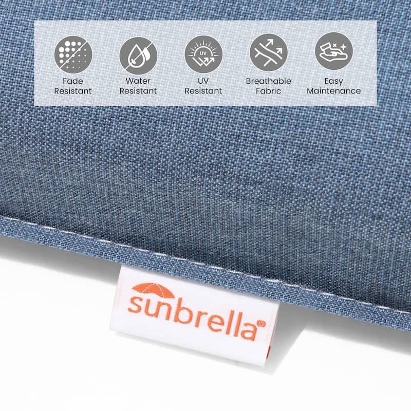 Outdoor Premium All-Aluminum Bar Height Bar Stools with Sunbrella Cushions