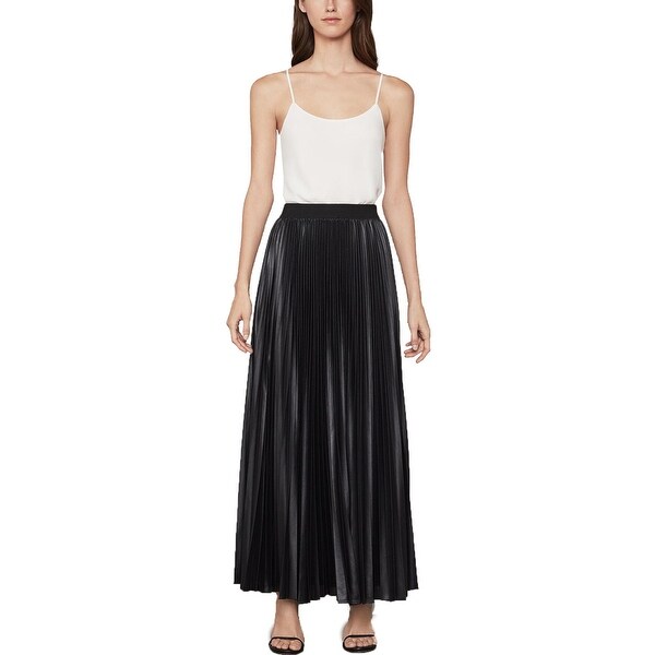 BCBGMAXAZRIA Womens Dallin Chiffon Sunburst Pleated Maxi Skirt ...