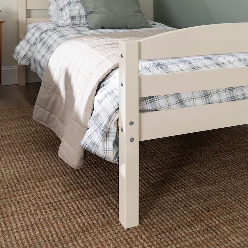 Walker Edison Solid Wood Convertible Twin-over-Twin Bunk Bed