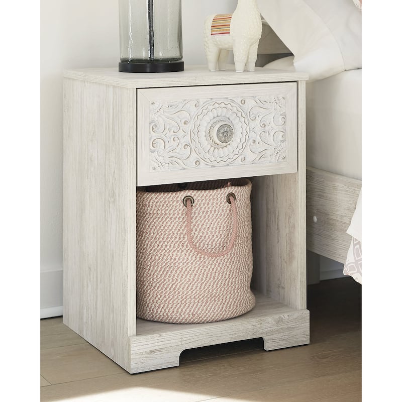 Signature Design by Ashley Paxberry White 1-drawer Nightstand